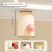 (Pink Toothbrush Cup)Toothbrush Cup Wall Organizer With Magnetic Connection For Decor Bathroom