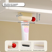 (Red Dispenser)Tazza Spazzolino Organizzatore da Parete con Attacco Magnetico per Arredamento Bagno