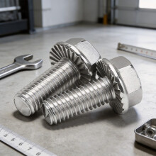 (Style6)Nonslip Stainless Steel Flange Bolts With Teeth For Mechanical Equipment And Maintenance