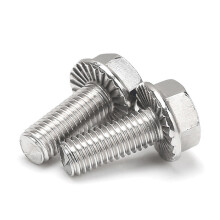 (Style48)Bulloni flangia antiscivolo in acciaio inox con denti per manutenzione attrezzature meccaniche e
