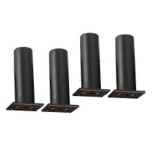 4 Pcs 12cm Aluminum Alloy Sofa Legs Sofa Couch and Chair Legs Replacement Furniture Legs with Leg Mounting Plates (Black)