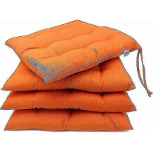 New Set of 4 Chair Cushions for the Garden, 40x40 cm, Orange