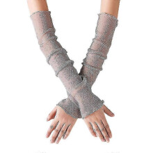 Women Ladies Summer Lace Arm Sleeves Cover Anti Uv Sun Protection Driving Sports Long Gloves