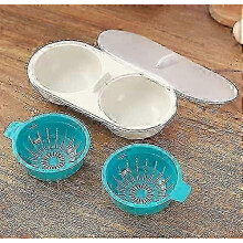 Microwave Egg Poachers, Mold Eggs Poacher Cup,Lids Non-Stick Coated Cooking Food Grade PP Double Cup Egg Cooker Egg Steamer Kitchen Gadget