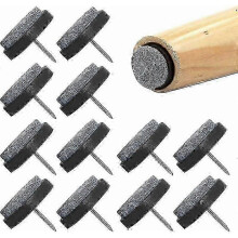 20 Pieces Nail-On Furniture Slides for Protecting Table Legs Chair Furniture (Black)