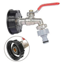 IBC Tank Adapter Connector With 3/4" Hose Fitting Fuel Water Garden Hose Connec