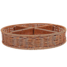 Light Brown Fruit Basket Woven Storage Basket for Living Room Use