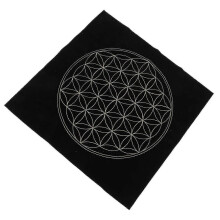 Tarot Tablecloth 1Pcs Mystical Theme Divination Desktop Ornament For Counselors And Psychotherapists In Luxurious Black