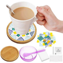 Mosaic Kit for Cup Use 5Sets Wooden DIY Creative Craft Supplies