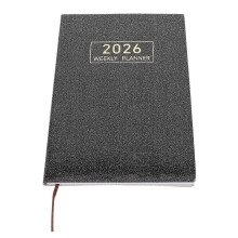 2026 Weekly Planner Notebook for Students and Entrepreneurs 4Pcs PU Cover Black