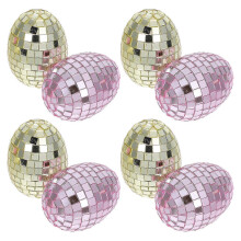 Glass Mirror Ball Easter Ornaments for Hanging 24Pcs Assorted Color Decor