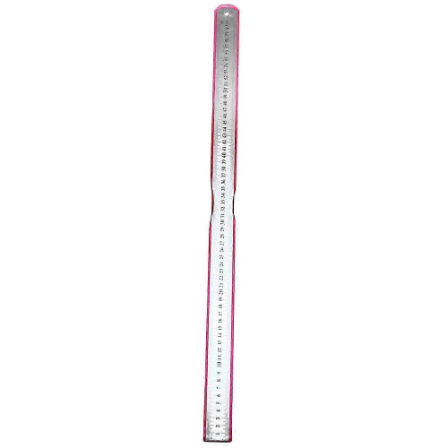Stainless Steel Double Side Straight Edge Ruler 60cm/24", Silver 2