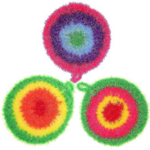 Kitchen Scrub Pads Dish Cloth for Cleaning Use 3Pcs Polyester Durable Set