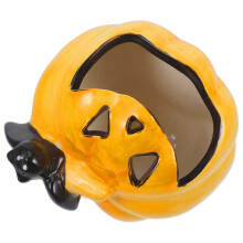 Decorative Multi Color Ashtray With Pumpkin Shape For Halloween Festive Display 1Set