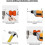Utility Broom Holder, Stainless Steel Wall Mounted Storage Tool, With 2 Holders And 3 Hooks, Storage Solution 2