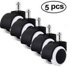 Office Chair Castors (5 Pieces), Quiet Hard Floor Castors Swivel Chair Castors 11mm / 50mm Castor Set For Office Chair Castors Castors