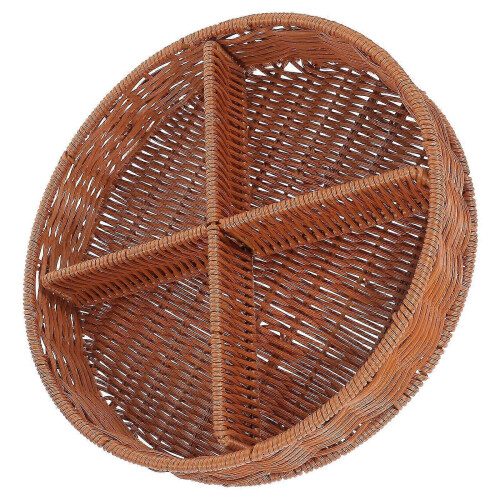 Light Brown Fruit Basket Woven Storage Basket for Living Room Use 1