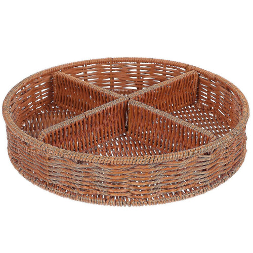Light Brown Fruit Basket Woven Storage Basket for Living Room Use 2