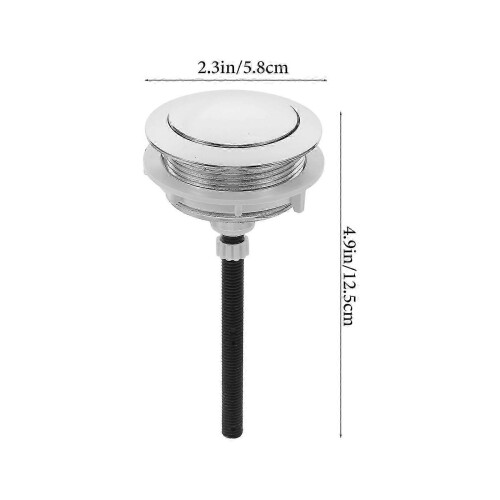 Flushing Button Toilet Flush Replacement Parts Round Silver ABS For 1Set 2