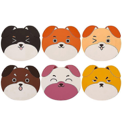 Thick Silicone Coasters For Tableware Protection Prevent Slipping Mats 10X9CM Practical Gift 6Pcs 1