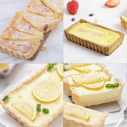 8 Pcs Non-Stick Quiche Tart Pans with Removable Bottom,for Baking 1
