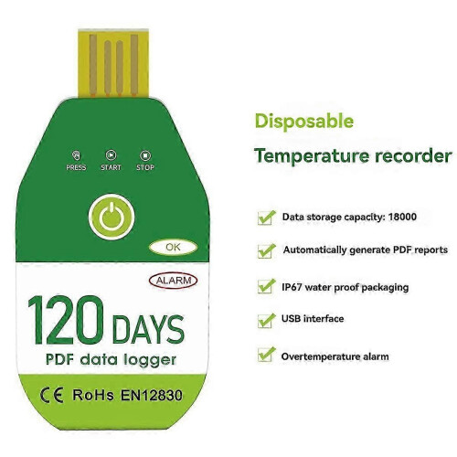 USB Temperature Data Logger Temperature & Humidity Recorder 120 Days 1