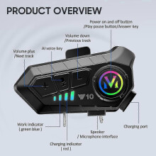 HiFi BT 5.3 Motorcycle Helmet Headset Wireless Call Motorbike Headphone for Full face Helmet