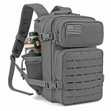 Tactische rugzak, 25 liter, grijs, voor wandelen en kamperen