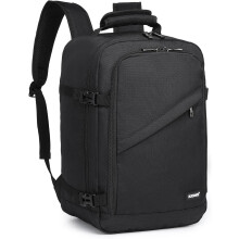 Kono Sac à Dos de Voyage, Polyester Imperméable, Noir, Taille S (40x20x25 cm)
