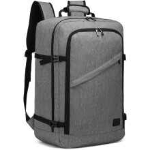 Kono Sac à dos de voyage, Gris, L (55x35x20 cm), Polyester imperméable pour bureau et école