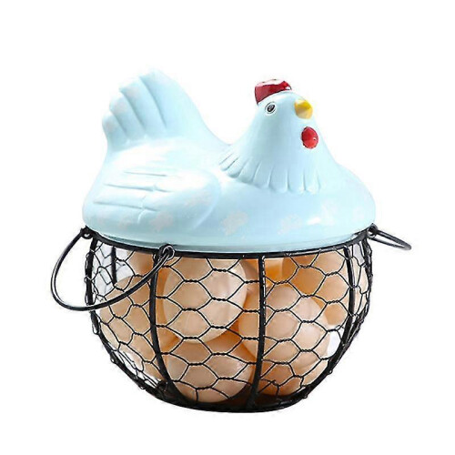 Egg Storage Basket Chicken Shape Decoration Iron Anti-slip Egg Storage Container for Kitchen