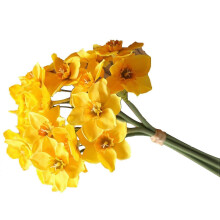 1 Bouquet Artificial Flower Decorative Yellow White Fake Narcissus Bouquet Home Decor