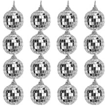 Round Shaped Party Decoration Balls for Christmas and Disco Halls in Silver Glass Finish