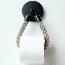 Toilet Paper Holder, Hemp Rope Towel Holder, Vintage Deco Roll Holder for Bathroom and Kitchen
