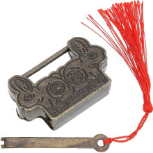 Vintage Wooden Box Lock Jewelry Box Lock with Key 4Pcs for Home Decoration