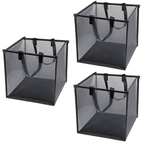Laundry Basket Mesh Folding Hamper for Storage Use 3Pcs Set 2