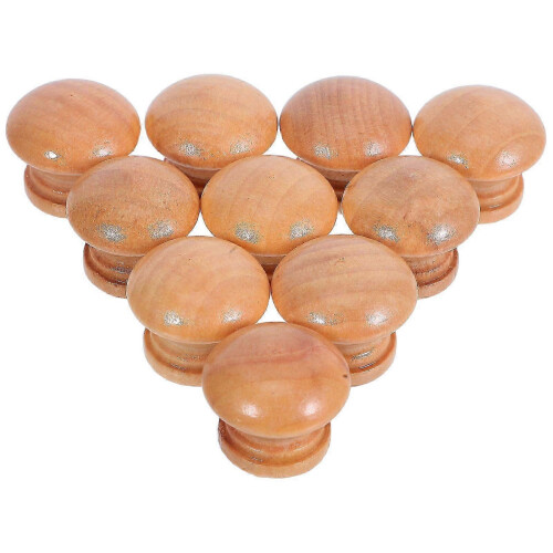 Wooden Cabinet Knobs for Drawer Pulls 20Pcs Round Wood Mushroom Style Handles