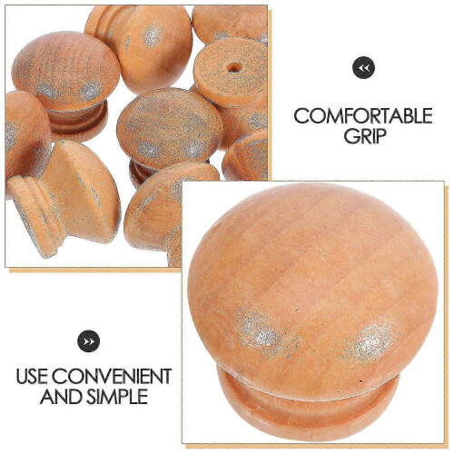 Wooden Cabinet Knobs for Drawer Pulls 20Pcs Round Wood Mushroom Style Handles 1