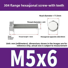 (Style9)Nonslip Stainless Steel Flange Bolts With Teeth For Mechanical Equipment Maintenance And