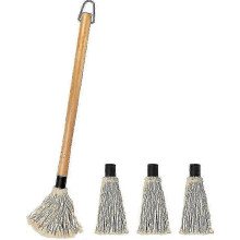 Barbecue Brushes,for Barbecue Sauce with Long Wooden Handle with 3 Extra Replacement Heads