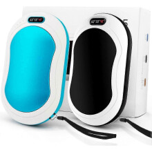 2 PCS Hand Warmers, Rechargeable 10000mAh USB Power Bank 3 Heat Levels, Double-Sided Heating for Winter, Outdoor Sports, Black+Blue