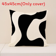 (Style B) Geometric Pillowcase Pattern Polyester Printed Throw Pillow Cover For Home Decor Room Living
