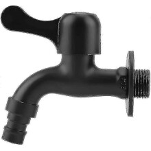 Outdoor Faucet 304 Stainless Steel Black Wall Mount Faucet Garden Water Tap For Bathroom(#1) - JT