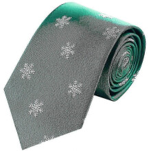 Men Neck Tie Christmas Necktie Snowflake Pattern Neck Tie Novelty Neck Tie