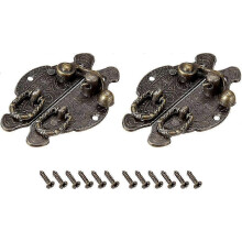 Toggle Catch Lock (59mm x 39mm) 2Pcs, Zinc Alloy Hasp Latches - for Cabinets Boxes Suitcases, Bronze Tone