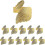 12PCS Gold Leaf Shape Napkin Rings for Table Setting 1