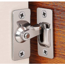 90 Degree Right Angle Stainless Steel Door Lock For Wooden Fences, Doors And Windows, Sliding Doors (1 Piece, Silver)