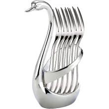Swan Fruit Forks Stainless Steel Vegetable Dinnerware Set Dessert Cake Forks Bistro Style