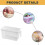 Plastic Square Food Storage Containers, Stackable Organizer with Lid 4