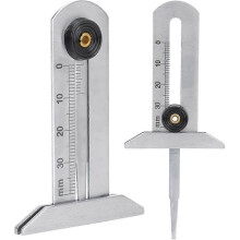 Tire Wear Gauge, Tire Depth Gauge Stainless Steel Tire Safety Ruler Tire Meter 0-30mm For Car Motorcycle